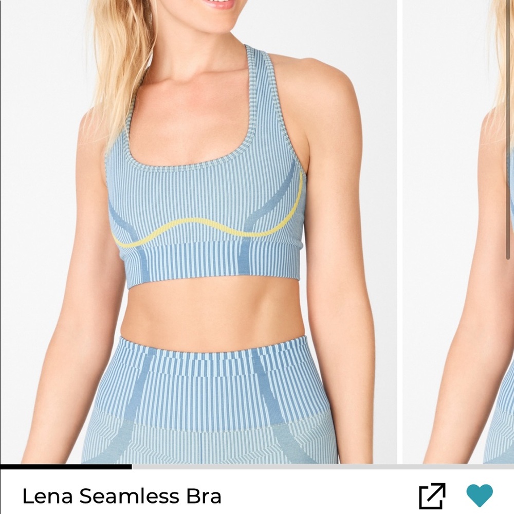 NWT Fabletics slate blue Lena seamless bra in XS